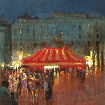 Peinture Fernando Ferreira un soir au cirque